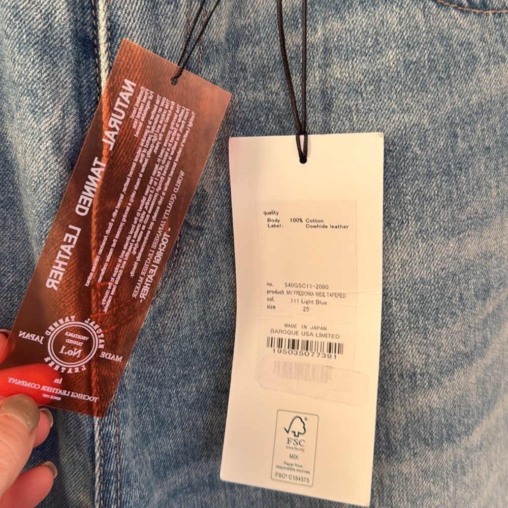 Moussy Vintage Fredonia Wide Tapered Jeans 25 - Picture 4 of 7